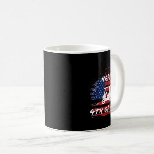 4. Juli Looping Parade Golf Cart Ameri Kaffeetasse (VorderseiteRechts)