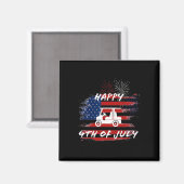 4. Juli Looping Parade Golf Cart Ameri Magnet (Vorderseite/Rückseite)