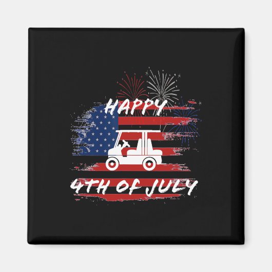 4. Juli Looping Parade Golf Cart Ameri Magnet (Vorne)