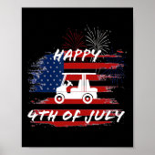 4. Juli Looping Parade Golf Cart Ameri Poster (Vorne)