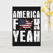 4. Juli Lustig - Amerika Yeah Karte (Gelbe Blume)
