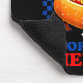 4. Juli lustig hier für die Würstchen Dachshund Mousepad (Ecke)