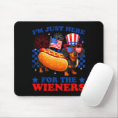 4. Juli lustig hier für die Würstchen Dachshund Mousepad (Mit Mouse)