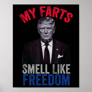 4. Juli Lustig Trump Patriotisch Meine Fürze Riech Poster