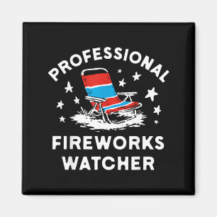 4. Juli Lustiger professioneller Feuerwerksbeobach Magnet