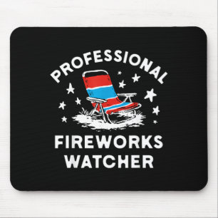 4. Juli Lustiger professioneller Feuerwerksbeobach Mousepad