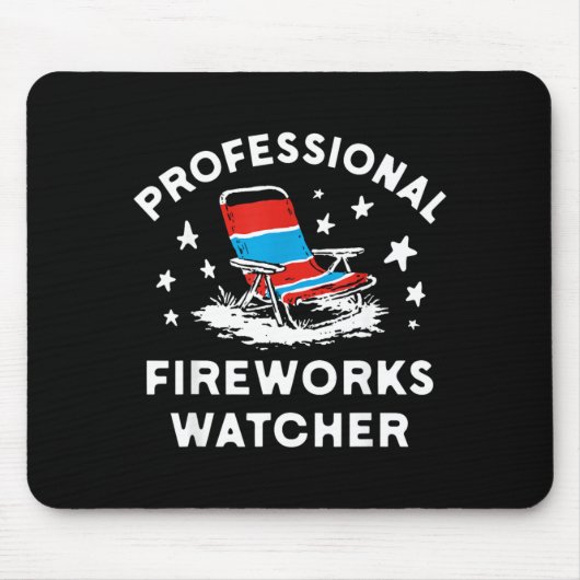 4. Juli Lustiger professioneller Feuerwerksbeobach Mousepad (Vorne)