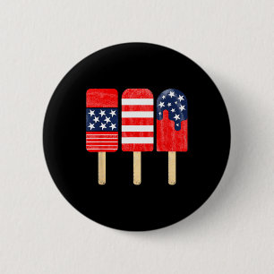 4. Juli-Lutscher Rot Weiß Blau Amerikanische Flagg Button