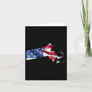4. Juli Machusetts Staat American Flag Red Whi Karte