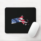 4. Juli Machusetts Staat American Flag Red Whi Mousepad (Mit Mouse)