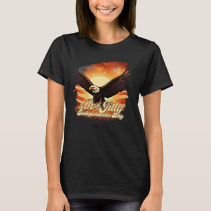 4. Juli – Majestätischer Adler und Feuerwerk-Tribu T-Shirt