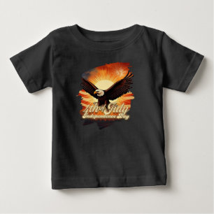 4. Juli - Majestic Eagle & Fireworks Tribute 🦅 Baby T-shirt