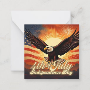 4. Juli - Majestic Eagle & Fireworks Tribute 🦅 Mitteilungskarte
