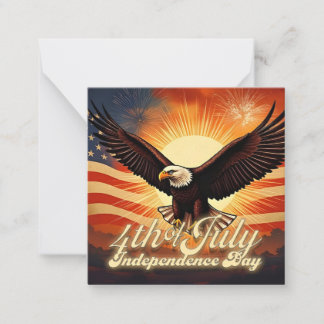 4. Juli - Majestic Eagle & Fireworks Tribute 🦅 Mitteilungskarte