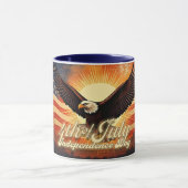 4. Juli - Majestic Eagle & Fireworks Tribute 🦅 Tasse (Zentrum)