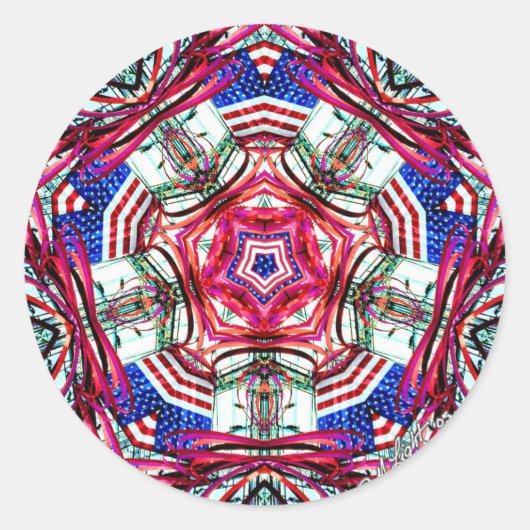 "4. Juli" Mandala Stickers (Vorderseite)