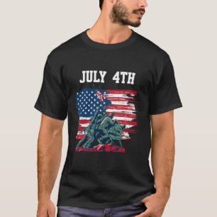 4. Juli Männer US-amerikanische Flaggen Jungs unab T-Shirt