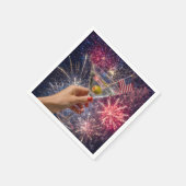 4. Juli Martini Toast Serviette (Ecke)