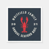 4. Juli Matching Family Seafood Boil Custom Serviette (Vorderseite)