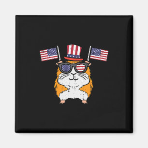 4. Juli Meerschweinchen US-Flagge Patriot Jungen M Magnet