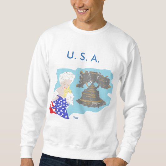 4. Juli Men's Basic Sweatshirt / U.S.A. (Vorderseite)