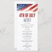 4. Juli Menükarte (Vorne/Hinten)