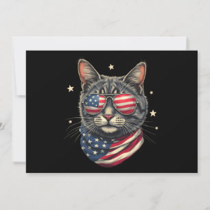 4. Juli Meowica American Flag Cat Einladung