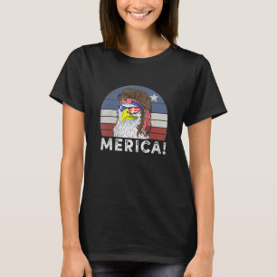 4. Juli Merica Eagle Mullet US-amerikanische Flagg T-Shirt