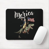 4. Juli Merica George Washington Riding A Dino Mousepad (Mit Mouse)