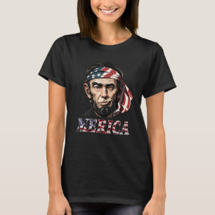 4. Juli Merica Patriotic Abraham Lincoln T-Shirt