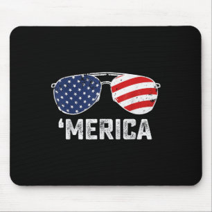 4. Juli Merica Sonnenbrille Amerikanische Flagge P Mousepad