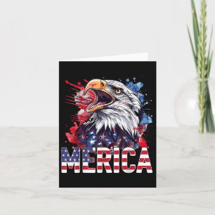 4. Juli Merica US sa Flagge Bald Eagle Patriotic V Karte