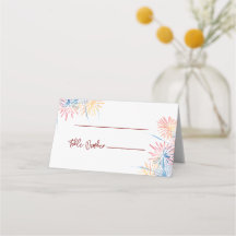 4. Juli Minimalistische Hochzeitsplatzkarten