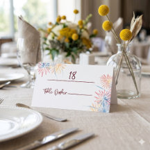 4. Juli Minimalistische Hochzeitsplatzkarten