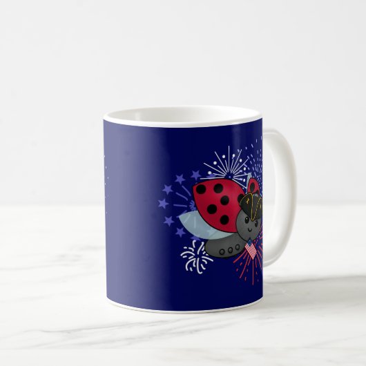 4. Juli Minuteman Ladybug Kaffeetasse (VorderseiteRechts)