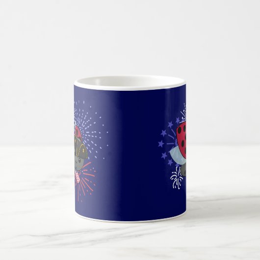 4. Juli Minuteman Ladybug Kaffeetasse (Mittel)