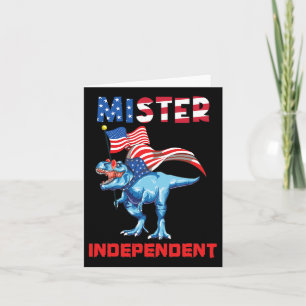 4. Juli Mister Independent USA Flag Patriotic Boy Karte