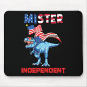 4. Juli Mister Independent USA Flag Patriotic Boy Mousepad (Vorne)