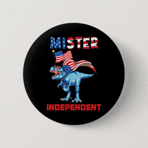 4. Juli Mister Unabhängiger Usa-Flagge Patriotisch Button