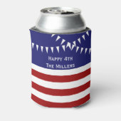 4. Juli mit Fahnen individuell anpassbare Dosenküh Dosenkühler (Kanne Rückseite)