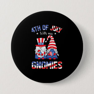 4. Juli mit meinen Gnomen Patriotic Gnome Button