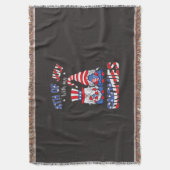 4. Juli mit meinen Gnomen Patriotic Gnome Decke (Vorderseite Vertikal)