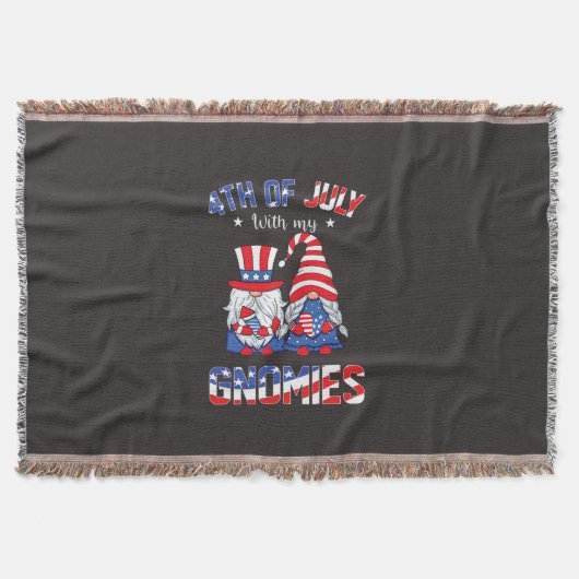 4. Juli mit meinen Gnomen Patriotic Gnome Decke (Vorderseite)