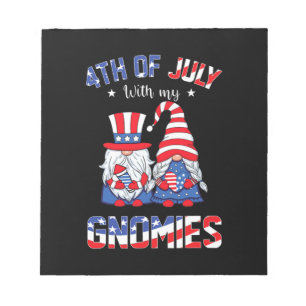 4. Juli mit meinen Gnomen Patriotic Gnome Notizblock