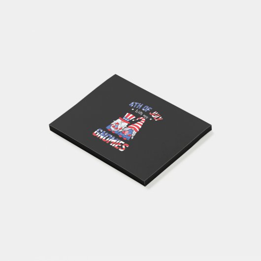 4. Juli mit meinen Gnomen Patriotic Gnome Post-it Klebezettel (angewinkelt)