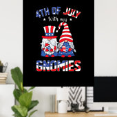 4. Juli mit meinen Gnomen Patriotic Gnome Poster (Heimbüro)