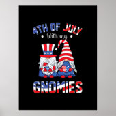 4. Juli mit meinen Gnomen Patriotic Gnome Poster (Vorne)