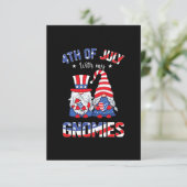 4. Juli mit meinen Gnomen Patriotic Gnome RSVP Karte (Stehend Vorderseite)