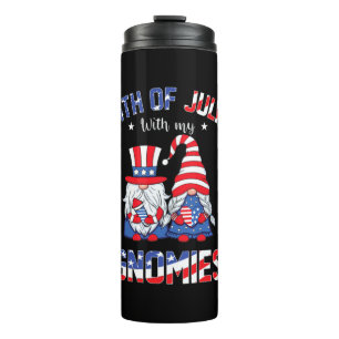 4. Juli mit meinen Gnomen Patriotic Gnome Thermosbecher