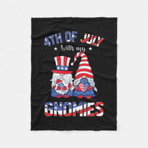 4. Juli mit meinen Gnomies patriotischer Gnom Fleecedecke